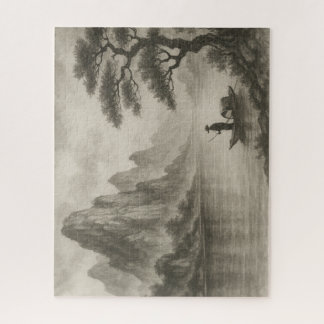 Puzzle 水墨の湖畔と釣り舟 / Fisherman on an Ink-Wash Lake