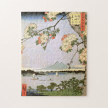 江戸の桜, flores de cerezo del 広重 de Edo, Hiroshige,