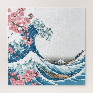 PUZZLE 浮世絵風荒波と桜