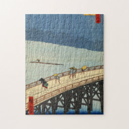 Puzzle 突 然 の 雨, 広 Lluvia súbita, Hiroshige, Ukiyo-e