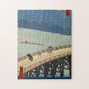 Puzzle 突 然 の 雨, 広 Lluvia súbita, Hiroshige, Ukiyo-e