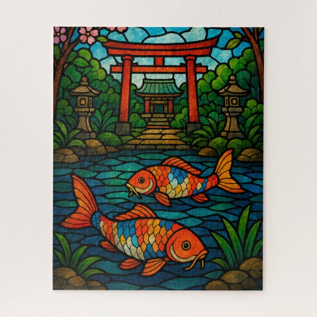 PUZZLE 鯉の泳ぐ池 (Vertical)