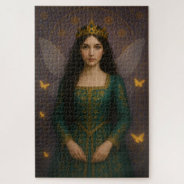 Puzzle 003_A fairy princess in emerald green.