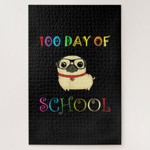 Puzzle 100° Día De Colegios Pug Teachers Niños Felices