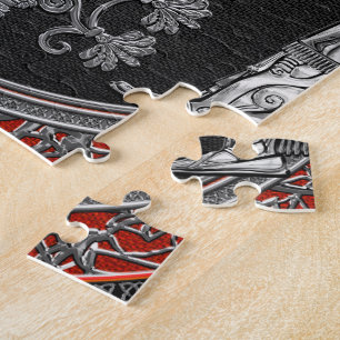 Puzzle [100] Dos Ninurtas plateadas con árbol de la vida