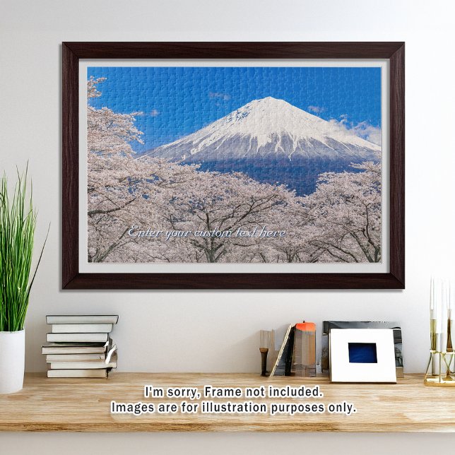 Puzzle [1014] Mt.Fuji – A White Peak Floating in Blossoms (An image of a puzzle displayed in a bright and open room. // 明るく風通しの良い部屋を飾ったときのイメージ)