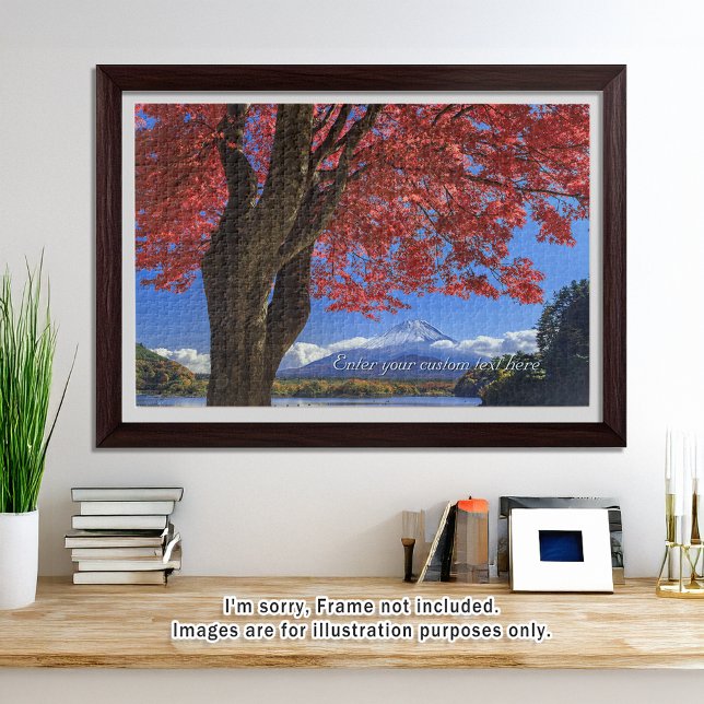 Puzzle [1014] Mt.Fuji – Crimson Leaves and a Snowy Crown (An image of a puzzle displayed in a bright and open room. // 明るく風通しの良い部屋を飾ったときのイメージ)