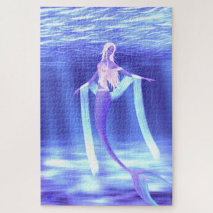 Puzzle 1014 PC. Fantasía subacuática de la sirena hermosa