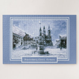 Puzzle 1014 piezas Iglesia Braunschweig Invierno Snowy