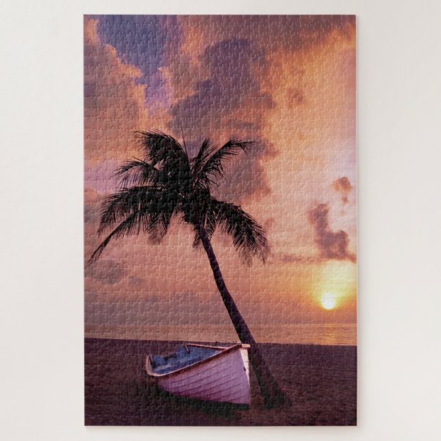 Puzzle 1014 Playa de piezas al atardecer Adulto Jigsaw Pu (Vertical)
