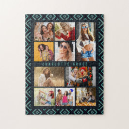 Puzzle 10 Nombre de estilo geométrico moderno fotográfico