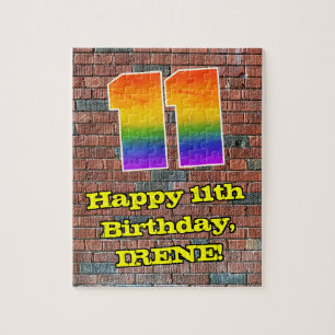 Puzzle 11º Cumpleaños: Divertido Arcoíris Inspirado en Gr