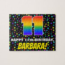 11.º cumpleaños — Patrón de estadio divertido y co