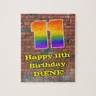 Puzzle 11° cumpleaños: Arcoiris inspirado en graffiti div