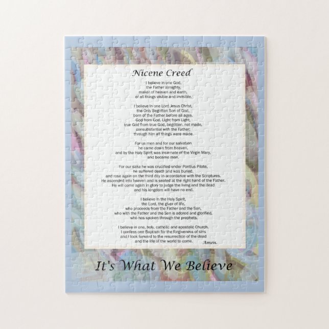 Puzzle 11x14" 252 Pieza Nicene Creed Christian Prayer (Vertical)
