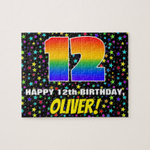 12.º cumpleaños — Patrón de estadio divertido y co