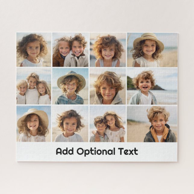 Puzzle 12 Collage de cuadrícula fotográfica - blanco - ne (Horizontal)