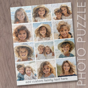 Puzzle 12 Collage de Fotos - Cuadrícula Moderna Blanca -