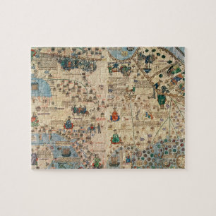 Puzzle 131-0058260/1 atlas catalán: Detalle de Asia, por