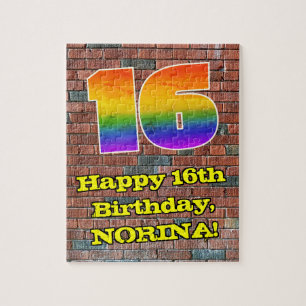 Puzzle 16º cumpleaños: Arcoiris inspirado en graffiti div