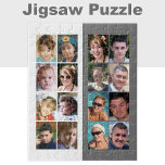Puzzle 16 collage de fotografías en blanco y gris<br><div class="desc">¡Junte sus recuerdos favoritos con este rompecabezas de 16 personalizados de fotos! Perfecto para las noches de juegos familiares, este rompecabezas personalizado muestra sus preciadas instantáneas en una impresión vibrante y de alta calidad. Ya sean momentos de vacaciones, payasadas de mascota o momentos de hitos, cada pieza se conecta para...</div>