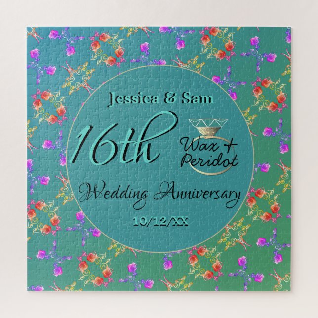 Puzzle 16th Wedding Anniversary( or Custom Event) (Vertical)