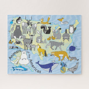 Puzzle 16x20: El enigma de los animales estadounidenses p
