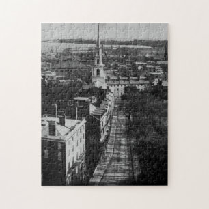 Puzzle 1859: Una vista de Boston de la casa del estado