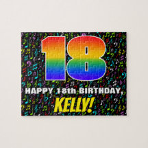 18 Aniversario — Símbolos divertidos, coloridos de