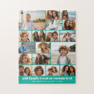 Puzzle 18 Colaje de Fotos - Texto Personalizado - Verde A