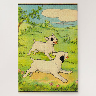 Puzzle 1914 dos perros corriendo