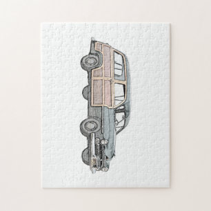 Puzzle 1950 Mercury Woodie Station Wagon - azul