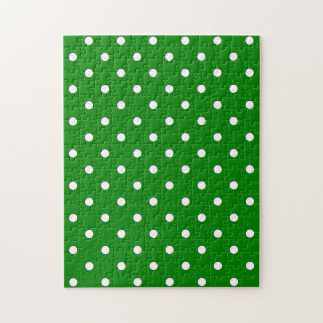 Puzzle 1950 verde con puntos blancos (Vertical)