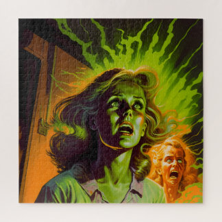 Puzzle 1980s Pulp Horror Comic Cover Artwork Retro