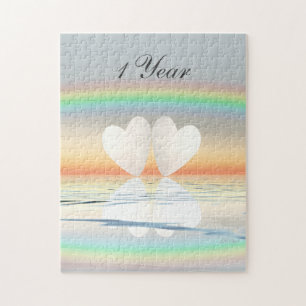 Puzzle 1.ᵉʳ Corazón de papel de aniversario