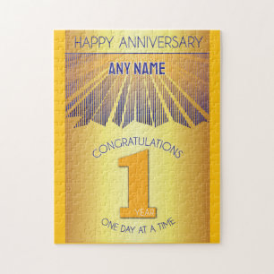 Puzzle 1 Año Aniversario Personalizado de AA 12 Pasos