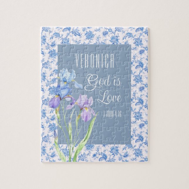 Puzzle 1 John 4:16 God Is Love – Personalized Christian (Vertical)