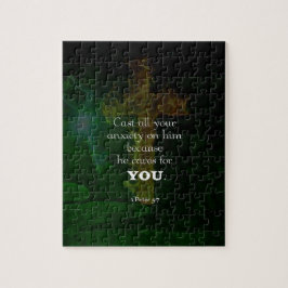 Puzzle 1 Peter 5:7 Aumentando la Biblia Verses Cita