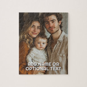 Puzzle 1 plantilla de foto completa y texto simple y grue
