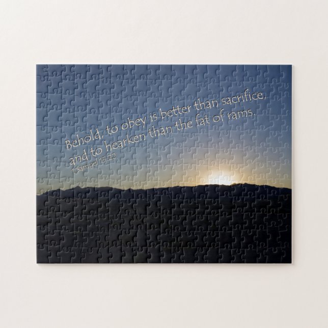 Puzzle 1 Samuel 15:22 Sunset (Horizontal)
