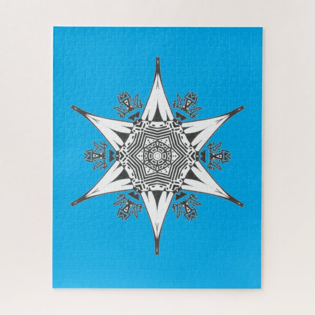 Puzzle 1.Z Arte de tatuaje tribal con abstracto blanco ne (Vertical)