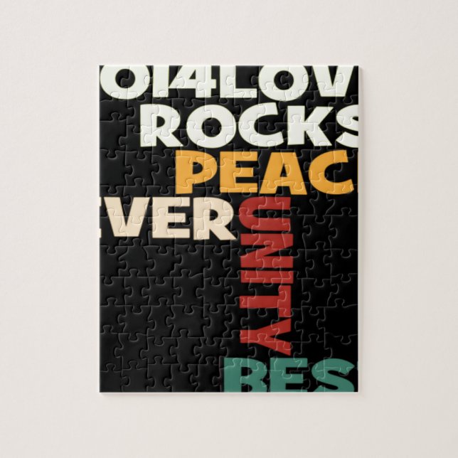Puzzle 2014 Love Rocks Peace Art Print (Vertical)