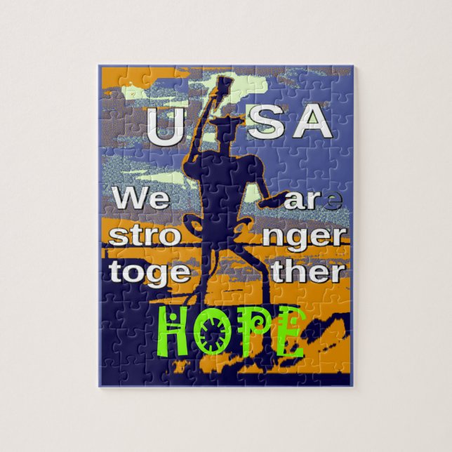 Puzzle 2016 US election Hillary Clinton hope Stronger Tog (Vertical)
