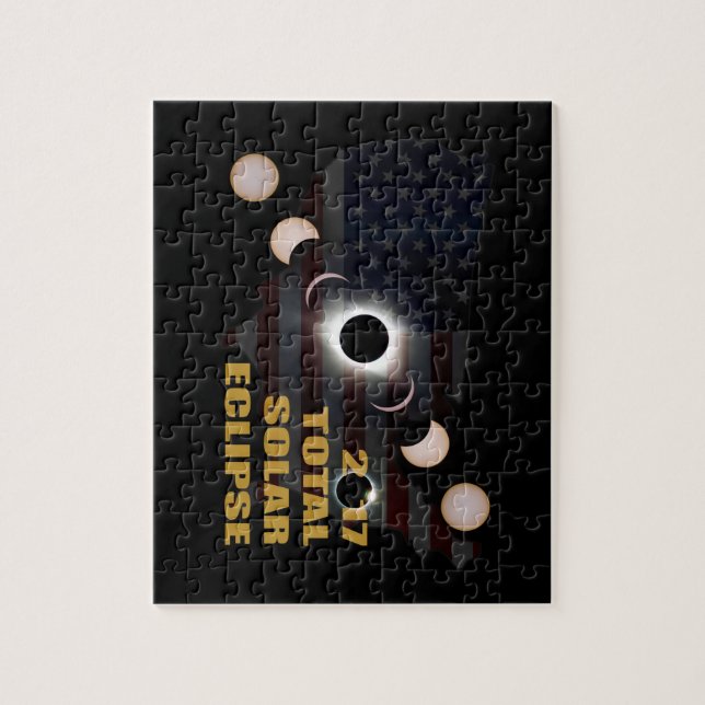 Puzzle 2017 fases totales del eclipse solar (Vertical)
