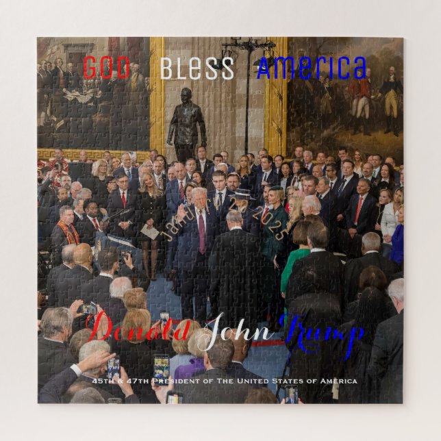Puzzle 2025: Dando juramento a Donald Trump (Vertical)
