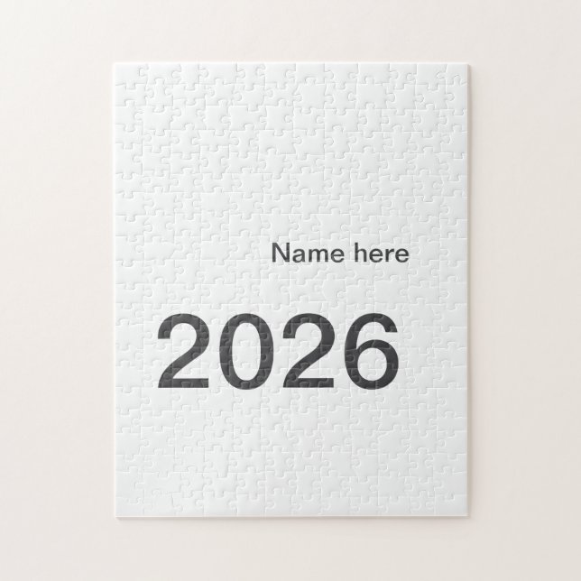 Puzzle 2026 2027 2028 name title here year bold letter  (Vertical)