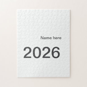 Puzzle 2026 2027 2028 nombre título aquí año letra negrit
