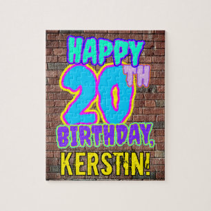 Puzzle 20th Birthday ~ Fun, Urban Graffiti Inspired Look