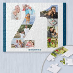 Puzzle 21.º Collage de fotos de cumpleaños número 21 Keep<br><div class="desc">Crea tu propio rompecabezas fotográfico para un regalo de cumpleaños 21 único. Con 10 fotos personalizados, el rompecabezas de fotos puede ser más personalizado con un nombre y/o mensaje corto. El collage de fotos número 21 tiene una variedad de fotos de paisajes, cuadrados y retratos, dándote mucha flexibilidad al colocar...</div>