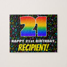 21 Aniversario - Diversión, Coloridos símbolos mus